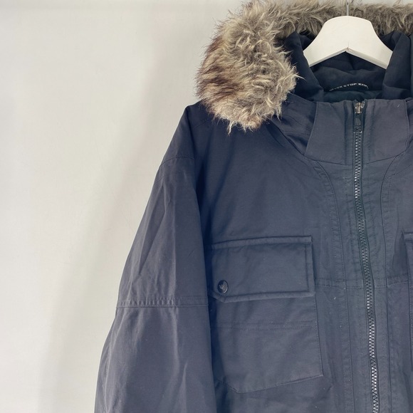 The North Face Yellowband 550 Goose Down Fill Parka Hyvent Jacket Fur Hood 2XL - Picture 2 of 12